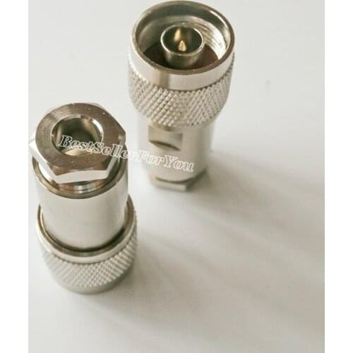 1Pcs N Male Plug Clamp RG5 RG6 5D-FB LMR300 Cable Straight RF Connector