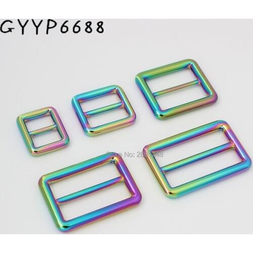 10-30-100pcs 6 size 13-16-20-26-32-38mm Bags Handbag long shoulder strap adjust welded buckles,Alloy Slider Tri-glide Accessory