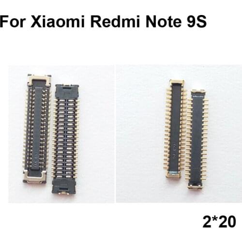 2pcs FPC connector For Xiaomi Redmi Note 9S LCD display screen on Flex cable on mainboard motherboard For Xiaomi Redmi Note 9 S