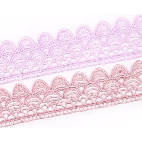 2yards 5.4CM Diy Apparel Accessories White Beige Cotton Lace Ribbon Handmade Cotton Lace Trims Wedding Scrapbook Decoration