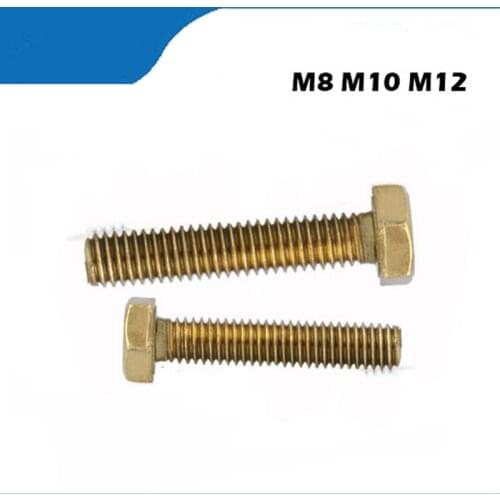 3PCS M8 M10 M12 Copper Screws Copper Hexagon Socket Bolts M8/10/12*30/35...50MM