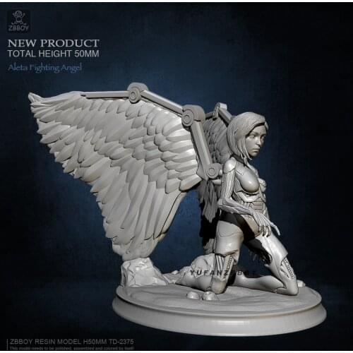 50mm Resin model kits Goddess wings Self-assembly TD-2375