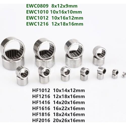 50pcs HF0809 EWC0809 HF1010 EWC1010 HF1012 EWC1012 HF1216 EWC1216 HF1416 HF1616 HF1816 HF2016 one way needle roller bearing