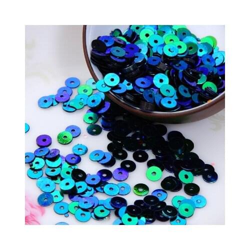 60g/lot 6mm Flat Round Sequins For Craft Bolsa DIY Garment DIY Accessories Black Blue AB Confetti Spangles