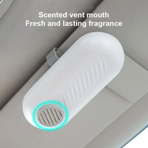 Car Glasses Box With Aromatherapy Piece Car Supplies Bill Glasses Clip General Sun Visor Storage Sunglasses Holder Glasses Case