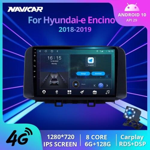 2Din Android10 Car Radio For Hyundai-e Encino Kona 2018-2019 GPS Navigation Stereo Receiver DSP Auto Radio Car Multimedia Player