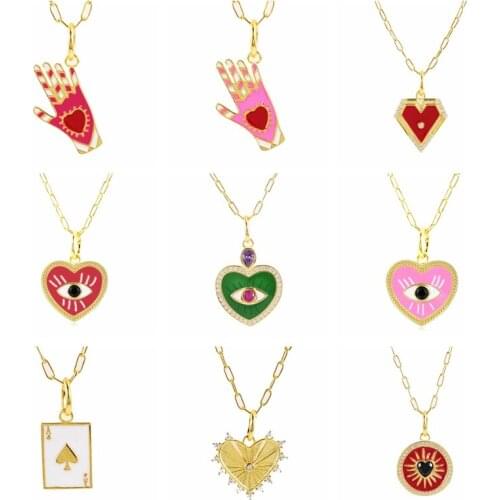 BOAKO 2021 Trend S925 Sterling Silver Necklace For Women Eye Of Love Necklace Charms Chains Fine Jewelry Choker Bijoux Femme