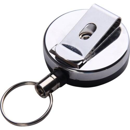 Portable Locks Keychain Mini Outdoor Safety Buckle Retractable Rope Keychain Anti-Lost Clip Key Home Improvement Accessories