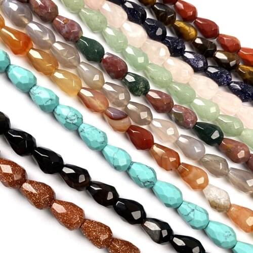 Hot Sale Natural Stone Agate Bead Lapis Lazuli Faceted Loose Beads for DIY Jewelry Making Supplie Suitable for Necklace Bracelet