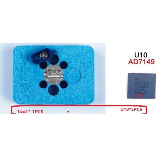 For Iphone 7 plus 7P u10 AD7149 ic chip 5pcs+ U10 Fingerprint home button repair base fixture Maintenance platform Tool 1pcs