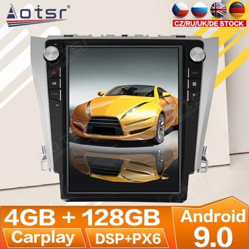 For Toyota Camry 2012 2013 2014 - 2016 Android Radio Multimedia Car Cassette Recorder Stereo Player Tesla PX6 GPS Navi Head Unit