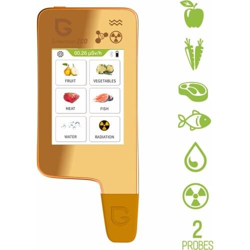 Greentest-ECO6 Updated Home Kitchen Radiation Detector Nitrate Tester TDS Water with Bluetooth Function and Capacitive Screen