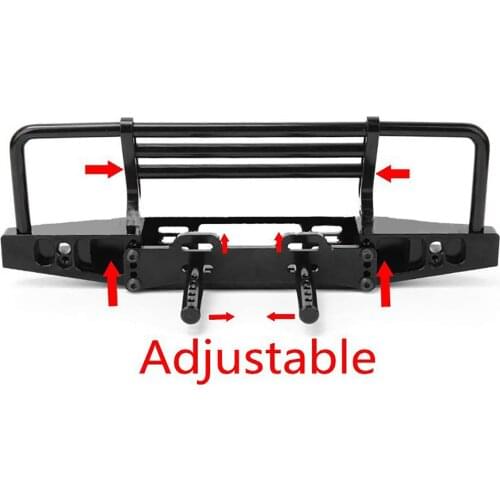 Metal Front Bumper Anti-collision Bumper for 1/10 TRX4 Axial SCX10 II RedCat GEN8 RC Crawler Car Parts Accessories
