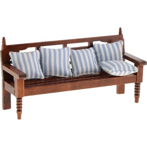 Multi 1/12 Dollhouse Miniature Double/Single Bed Sofa Furniture Role Pretend Toy