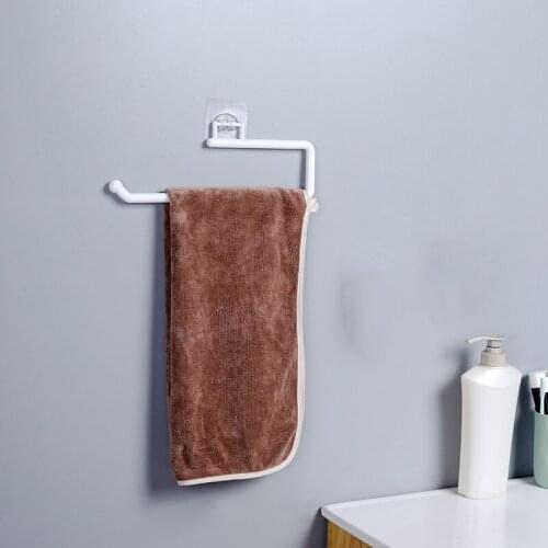 New Hanging Shelf Bathroom Fixture Toilet Paper Holder Self Adhesive Bathroom Paper Towel Roll Holder for Bathroom Kitchen