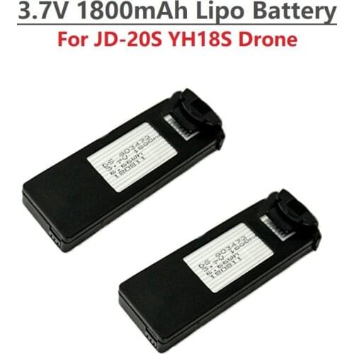 Original 3.7V 1800mAh Drone battery for JD-20S JD20S YH18S GPS RC Quadcopter spare parts for JD-20S drone Lipo battery 2Pcs/Set