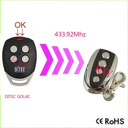DITEC GOL4C remote control 433.92mhz gate garage door DITEC GOL4C 433.92mhz remote control