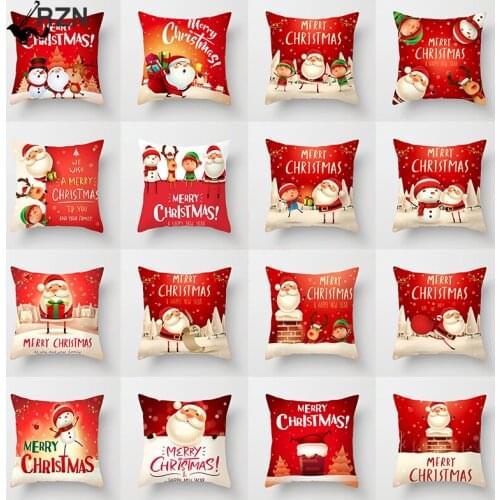 Christmas Pillow case Christmas decorations Sofa Cushions Pillow party Cartoon cute Christmas Home decoration Cushion Cover