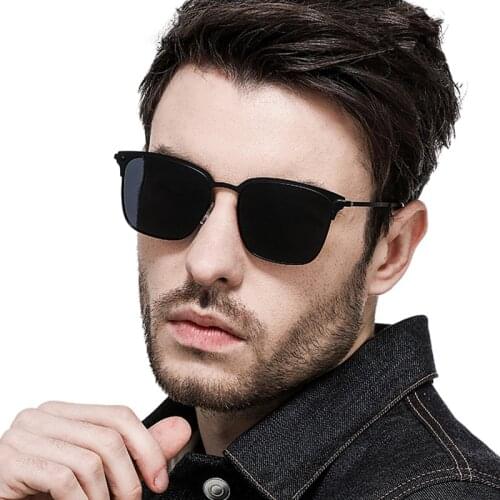 Square Polarized Sunglasses Men Vintage High Quality Goggles Driver Night Vision Sun Glasses Male Classic Outdoor Eyewear Uv400