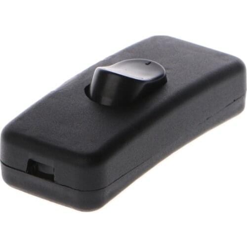 Universal AC 110-250V 2A Inline Lighting Lamp Plastic In Line Cord Rocker Switch