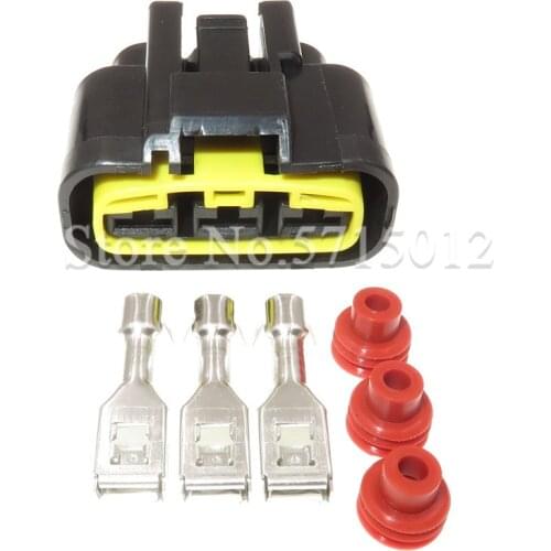 3 Hole QLW-A-B3F-B Female Motorcycle Connector Socket For Can-Am Arctic Cat Polaris Sea-Doo Ski-Doo Triumph Yamaha Kawasaki