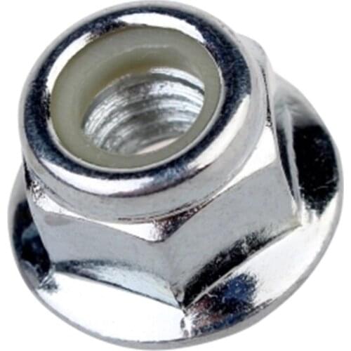 10pcs M3 M4 M5 M6 M8 Hexagonal padded flange nylon locknut Nickel plating anti-skid lock nut