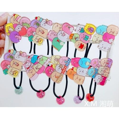 2pcs random Cartoon Sumikkogurashi Anime Party Decorations Hair Accessories Bobby Pins Hairband Hairpin Rope Child Girls Gifts