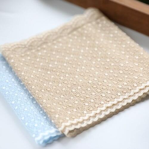 3M/lot 17cm wide Good quality light blue/skin thin mesh embroidered lace Fresh home lace accessories SC580