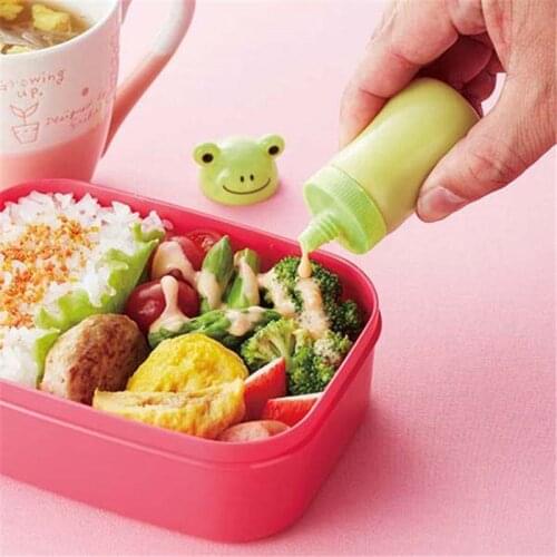35ml Lovely Frog Tomato Ketchup Bottle Portable Small Sauce Container Salad Dressing Container Pantry Containers for Bento Box