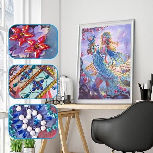 Goddess DIY Diamond Painting Special Shaped Cross Stitch With Picture Resin Round Diamond mosaic Needlework Diamond Embroidery