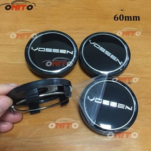 Car Accessories 4Pcs/lot Wheel Center Cap Car Racing for VOSSEN LOGO Emblem Badge Wheels Cover Hub Caps sliver black color