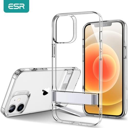 ESR for iPhone 12 Case Back Cover for iPhone 12 mini 12Pro Max Metal Kickstand for iPhone 12 Pro Max Clear Case Funda Coque
