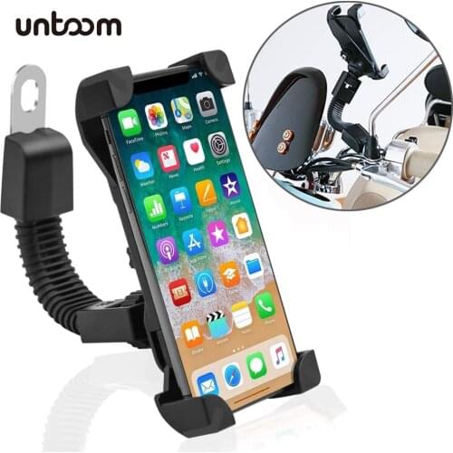 Motorcycle Rear View Mirror Phone Holder Universal Motorbike Mobile Cellphone Holder for iPhone Samsung Xiaomi GPS Mount Bracket