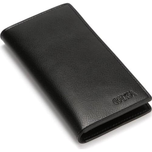 Men Wallet Vintage PU Leather Long Purse Bifold Business Coin Change Pocket Large Capacity 649D