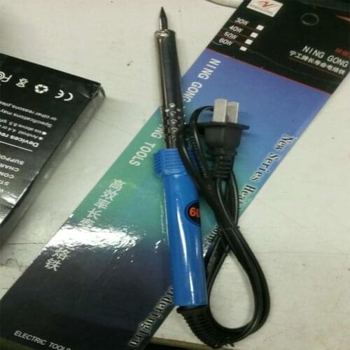 50W/60W Electric Soldering Iron Copper Head Steel Cover High Temperature Resistance Anti-scald Handle Insulation EU/US Plug