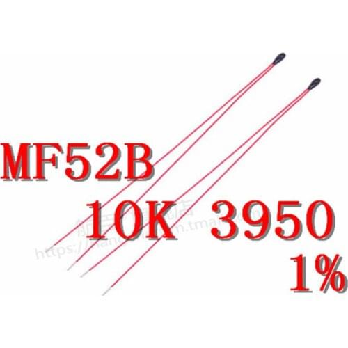 Enameled wire NTC thermistor MF52B103F3950 1% NTC sensor 10K 3950 1