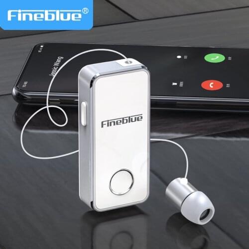 Fineblue F2 Pro Bluetooth Earphone Wireless Handsfree Noise Cancelling Easy to Pair Alloy Stereo Retractable Cable PK F910 F92