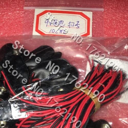 50PCS/LOT 9V battery button battery button 9V battery lead length 10CM copper buckle