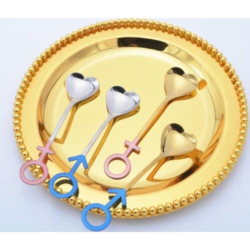 Coffee Spoon Heart Shape Mirror Polish Stainless Steel Mirror Polish Dessert Spoon for Gifts