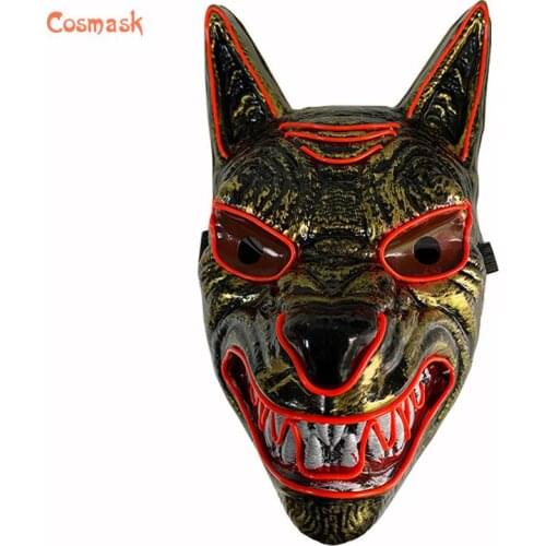 Cosmask Halloween wolf head PVC Mask Adult Party Costume Mask horror Carnival Cosplay party props