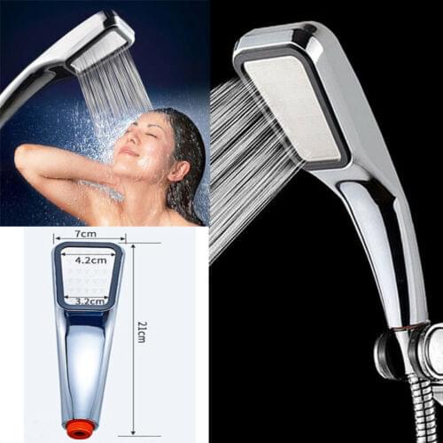 300 Holes High Pressure Shower Head Powerfull Boosting Bath Water Saving UK