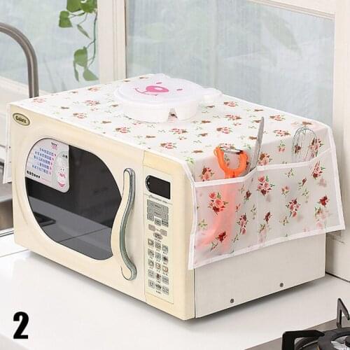 Microwave Oven Cover Plastic Waterproof Oil Dust Waterproof Dustproof Storage Bags Organizer Kitchen Accessories Supplies