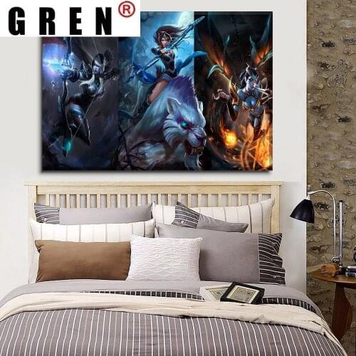 GREN 5 Panels Dota2 Game Characters Pictures Wall Artwork Canvas Paintings HD Prints Modern Poster Modular Livingroom Home Decor