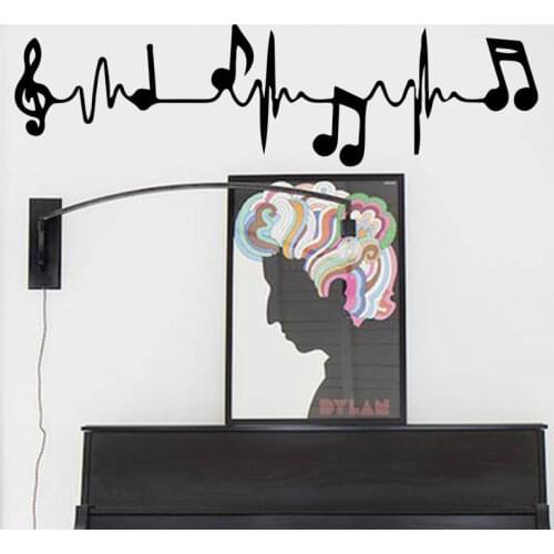 Musical character Electrocardiogram Art Wall Decal Piano Notes Background Wall Decal Child room Living room T200601