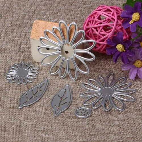 6 piece DIY Chrysanthemum Daisy Flower Die Set Metal Cutting Die Cutter Cards