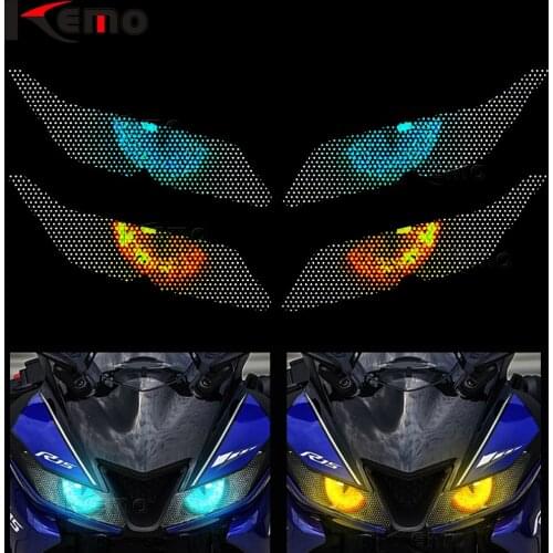 For Yamaha YZF R15 YZFR15 2017 2018 Motorcycle Accessries 3D Front Fairing Headlight Sticker Guard Head light Stickers