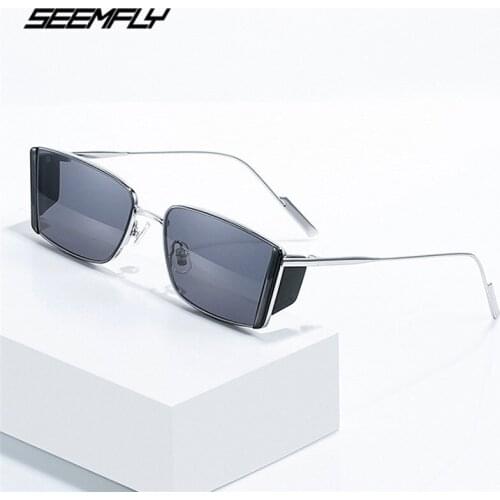 Seemfly Vintage Small Square Frame Women Sunglasses Fashion Classic Ladies Outdoor Traveling Driving UV Protection Sun Glasses