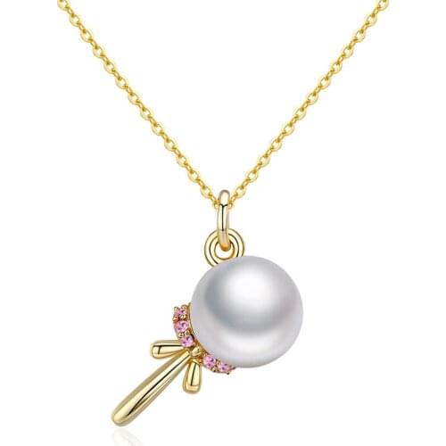 SILVERHOO S925 Silver Necklace For Women Microphone Crystal Slide Pendant Chains Ladies Friendship Gift Botique Jewelry Hot Sale