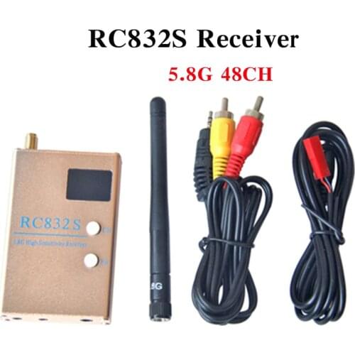 FPV 5.8GHz 48 Channels RC832S Receiver Upgrated of RC832 With A/V and Power Cables For Quadcopter F450 S500 S550