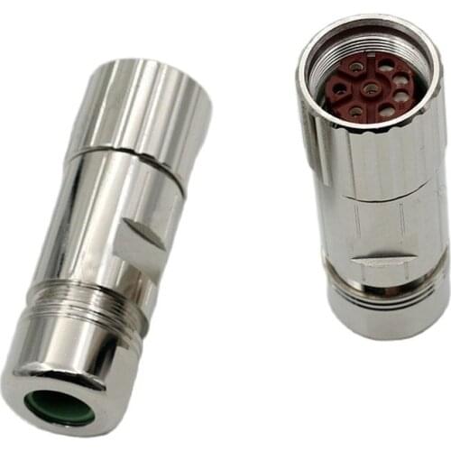 M23 Connector 6 Pin 8 Pin Cores Female Or Male Connector Servo Motor Encoder Plug Socket